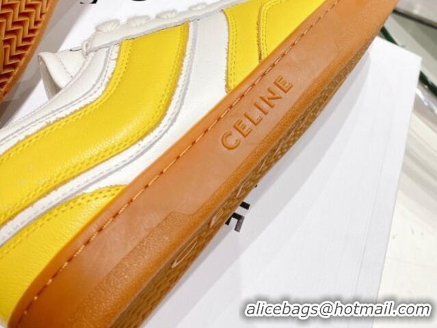 Low Price Celine Trainer Calfskin Low Sneakers Yellow 072008