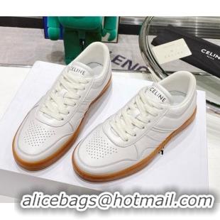 Pretty Style Celine Trainer Calfskin Low Sneakers White 072009