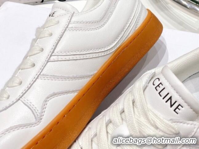 Pretty Style Celine Trainer Calfskin Low Sneakers White 072009