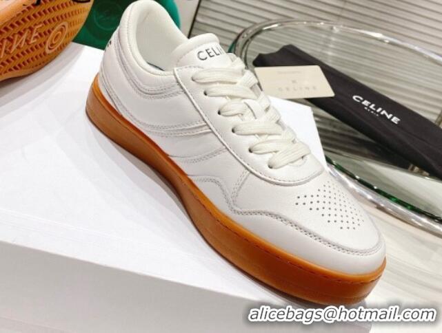 Pretty Style Celine Trainer Calfskin Low Sneakers White 072009