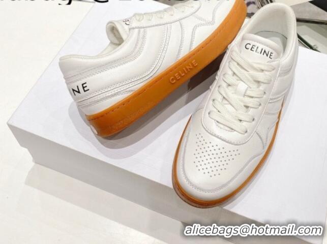 Pretty Style Celine Trainer Calfskin Low Sneakers White 072009