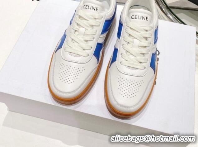 Good Looking Celine Trainer Calfskin Low Sneakers Sky Blue 072011