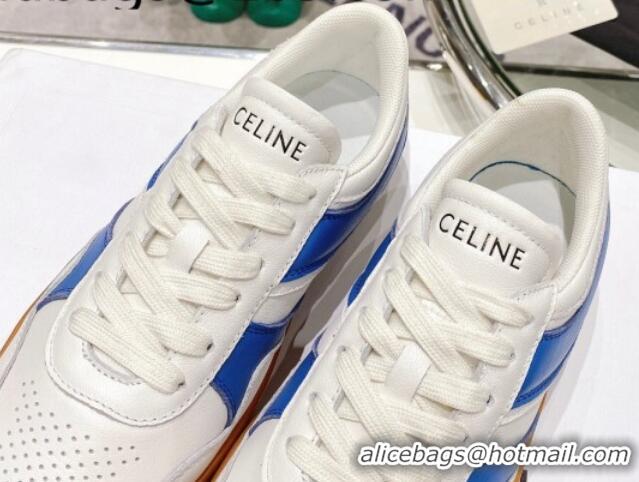 Good Looking Celine Trainer Calfskin Low Sneakers Sky Blue 072011