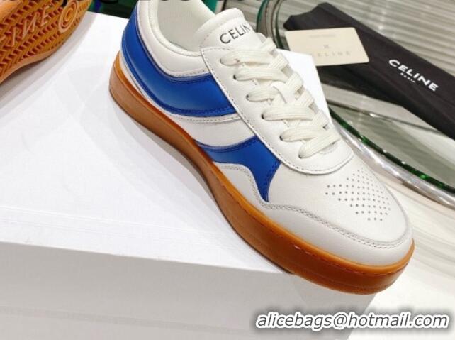 Good Looking Celine Trainer Calfskin Low Sneakers Sky Blue 072011