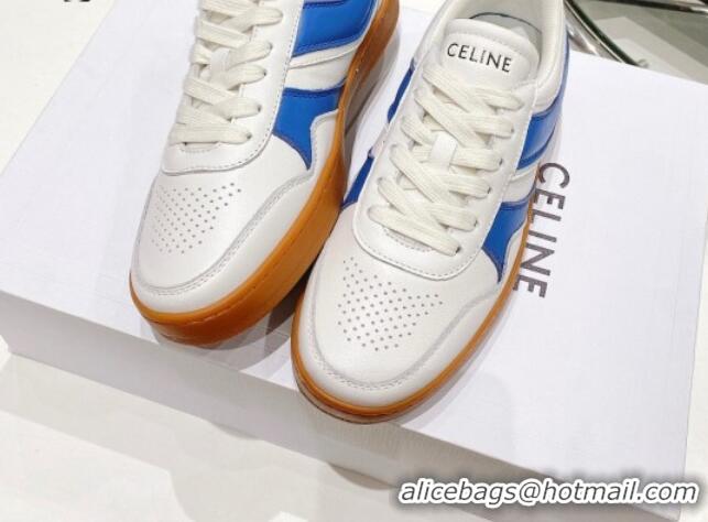 Good Looking Celine Trainer Calfskin Low Sneakers Sky Blue 072011