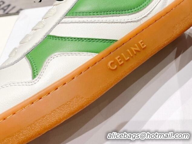 Popular Style Celine Trainer Calfskin Low Sneakers Green 072013