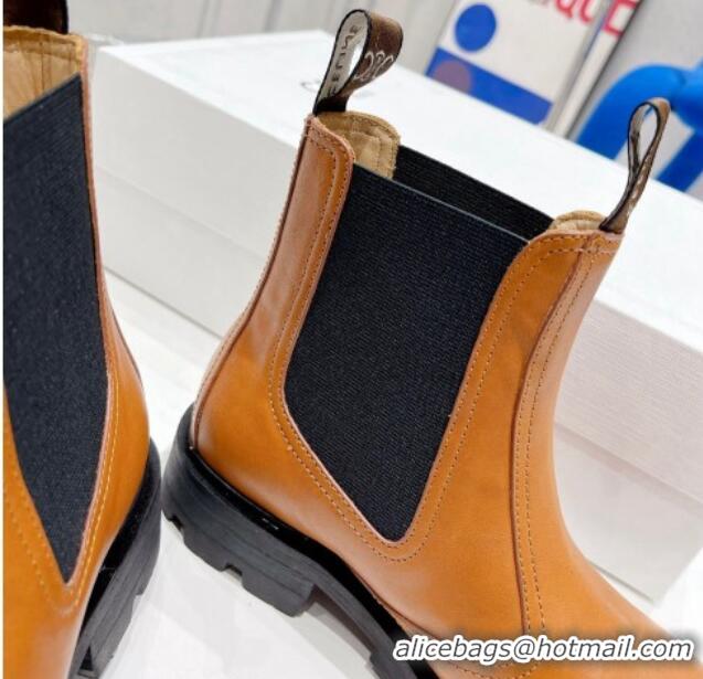 Good Product Celine Calf Leather Ankle Chelsea Boots Brown 081221