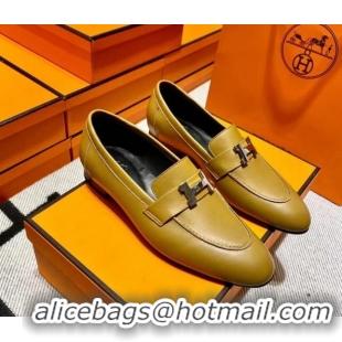 Hot Style Hermes Pairs Loafer in Calfskin Brown/Black 611055