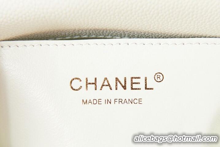 Pretty Style SMALL BOY CHANEL MESSENGER BAG Grained Calfskin & Gold-Tone Metal AS3350 white