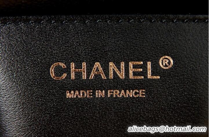 Top Quality SMALL BOY CHANEL MESSENGER BAG Grained Calfskin & Gold-Tone Metal AS3350 black