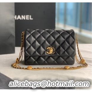 Buy New Chanel MINI FLAP BAG Lambskin & Gold-Tone Metal AS3378 black