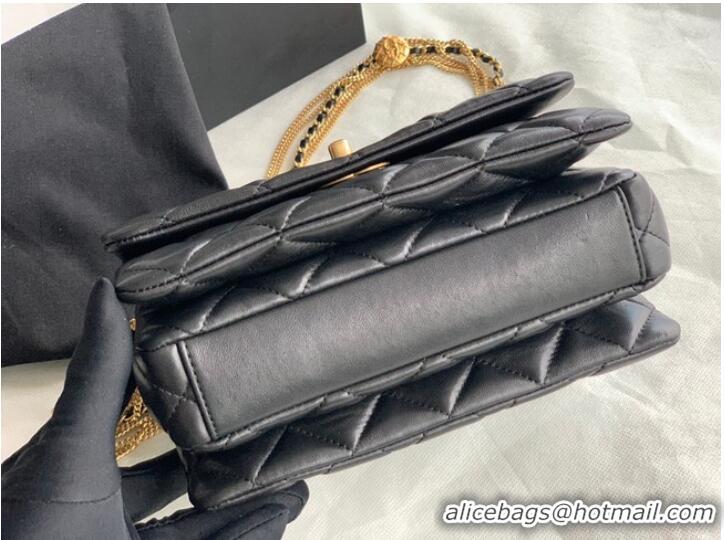 Buy New Chanel MINI FLAP BAG Lambskin & Gold-Tone Metal AS3378 black