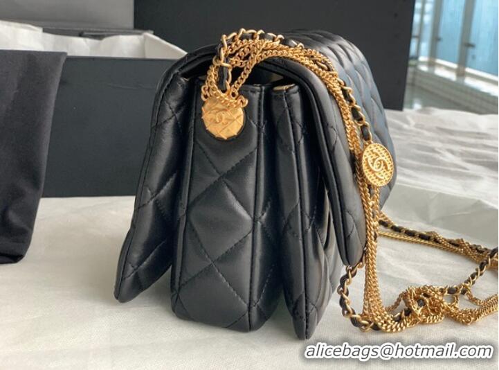 Buy New Chanel MINI FLAP BAG Lambskin & Gold-Tone Metal AS3378 black