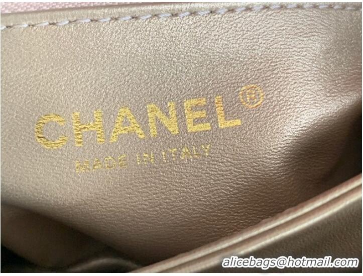 Trendy Design Chanel MINI FLAP BAG Lambskin & Gold-Tone Metal AS3378 Red