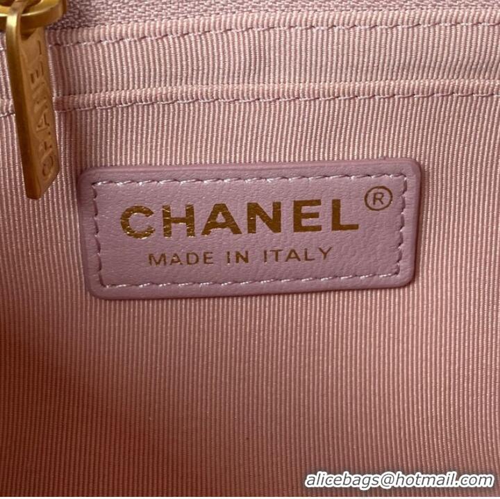 Unique Style Chanel SMALL FLAP BAG Lambskin & Gold-Tone Metal AS3450 pink