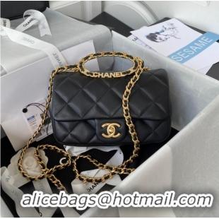 Trendy Design Chanel FLAP BAG Lambskin & Gold-Tone Metal AS3451 black