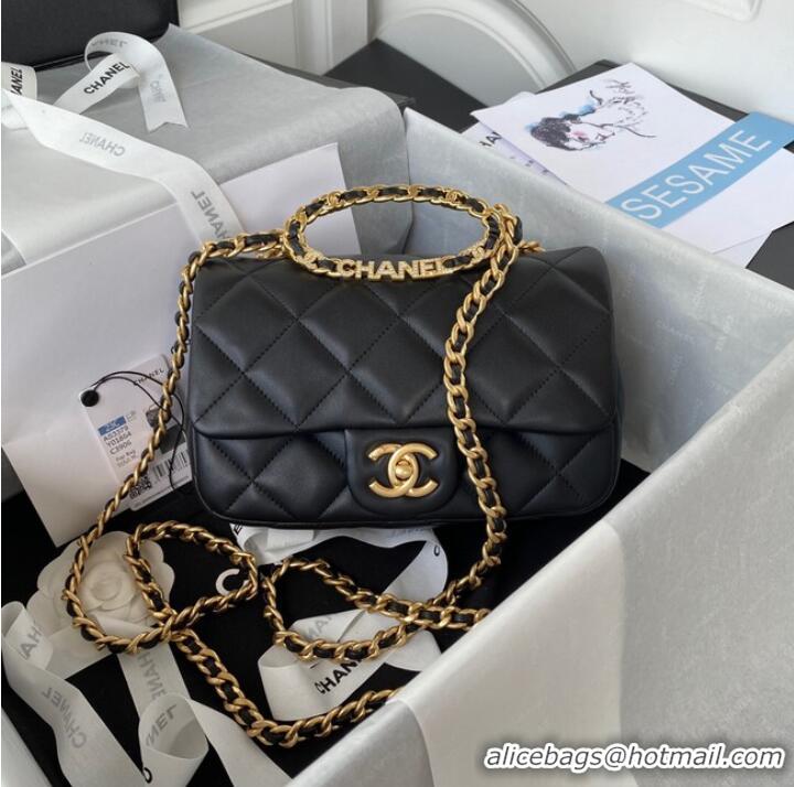 Trendy Design Chanel FLAP BAG Lambskin & Gold-Tone Metal AS3451 black