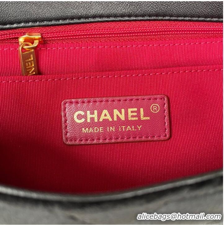 Popular Style Chanel FLAP BAG Velvet & Gold-Tone Metal AS3451 black