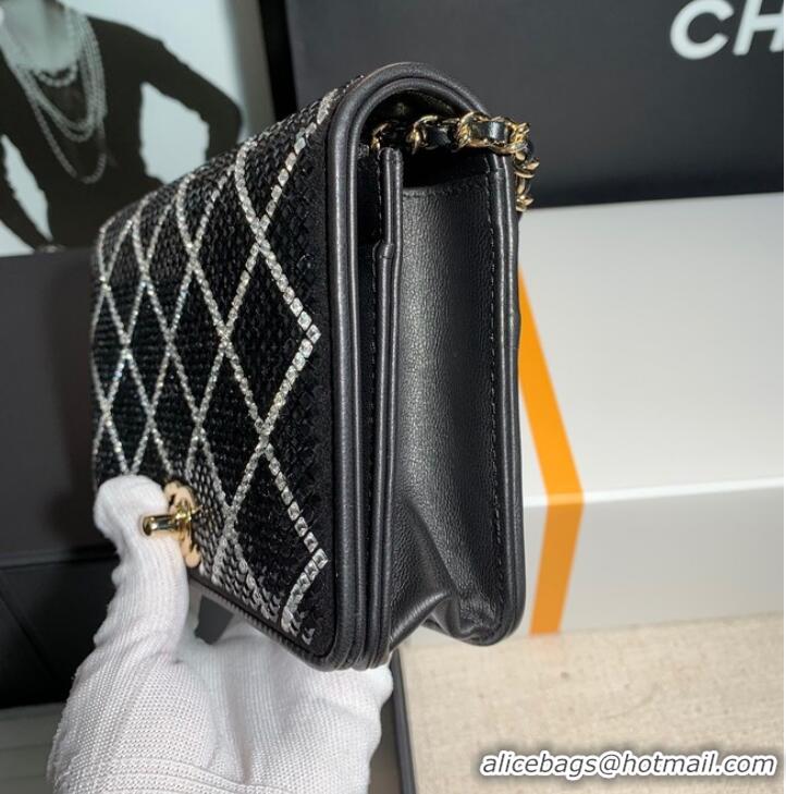 Most Popular Chanel WALLET ON CHAIN AP2853 Black