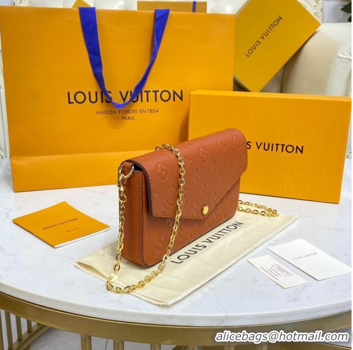 Famous Brand Louis Vuitton FELICIE POCHETTE M64064 Caramel