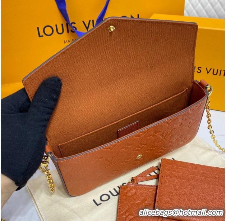 Famous Brand Louis Vuitton FELICIE POCHETTE M64064 Caramel