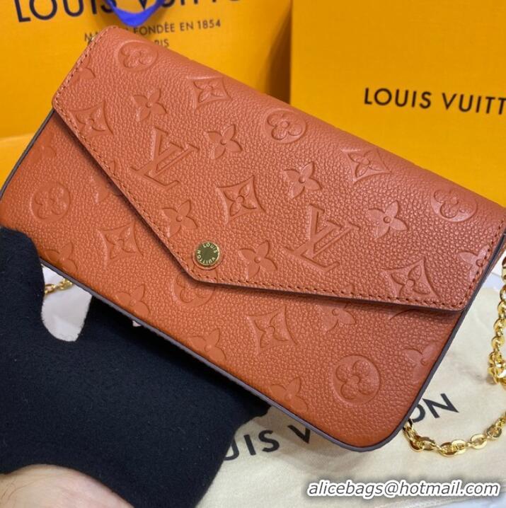 Famous Brand Louis Vuitton FELICIE POCHETTE M64064 Caramel