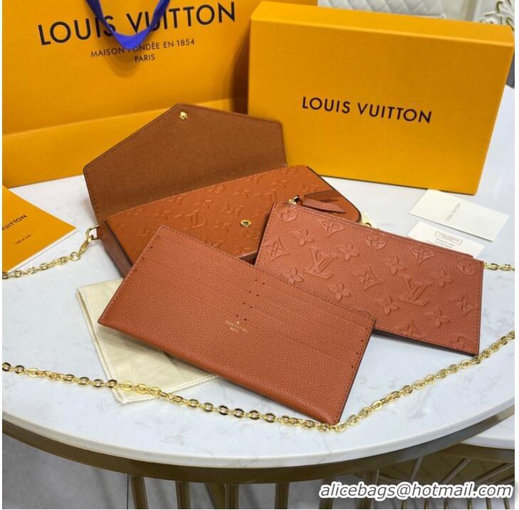 Famous Brand Louis Vuitton FELICIE POCHETTE M64064 Caramel