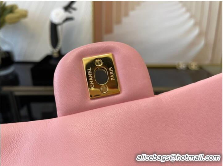 Classic Specials Chanel mini Classic Flap Bag Original Sheepskin Leather A1116 pink&Gold-Tone Metal