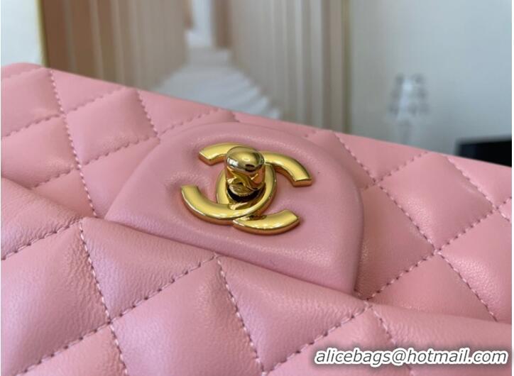 Classic Specials Chanel mini Classic Flap Bag Original Sheepskin Leather A1116 pink&Gold-Tone Metal