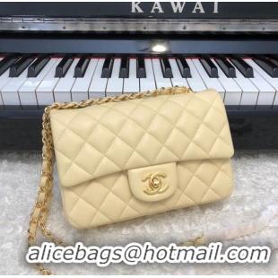 Well Crafted Chanel Classic Flap Bag Original Sheepskin Leather A1116 apricot&Gold-Tone Metal