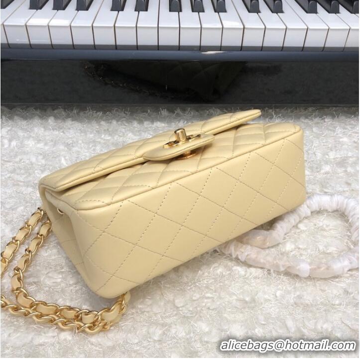 Well Crafted Chanel Classic Flap Bag Original Sheepskin Leather A1116 apricot&Gold-Tone Metal