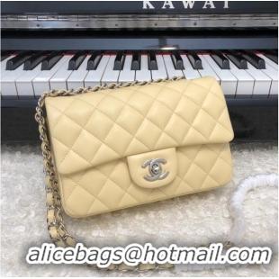 New Fashion Chanel Classic Flap Bag Original Sheepskin Leather A1116 apricot&silver-Tone Metal