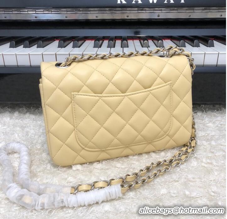 New Fashion Chanel Classic Flap Bag Original Sheepskin Leather A1116 apricot&silver-Tone Metal