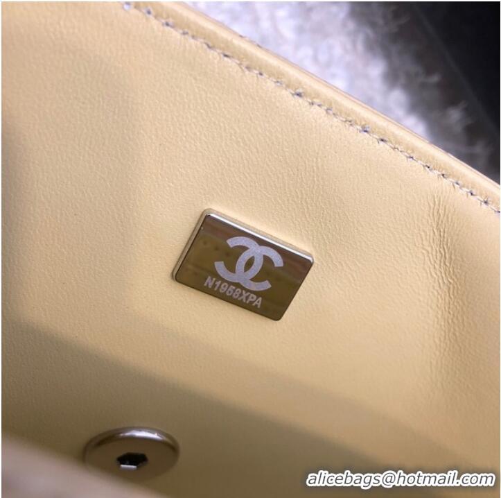 New Fashion Chanel Classic Flap Bag Original Sheepskin Leather A1116 apricot&silver-Tone Metal