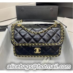 Reasonable Price Chanel Classic Flap Bag Original Sheepskin Leather 3366 black&Gold-Tone Metal