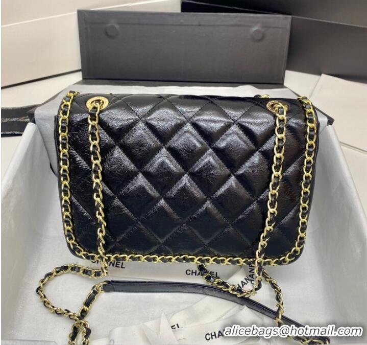 Reasonable Price Chanel Classic Flap Bag Original Sheepskin Leather 3366 black&Gold-Tone Metal