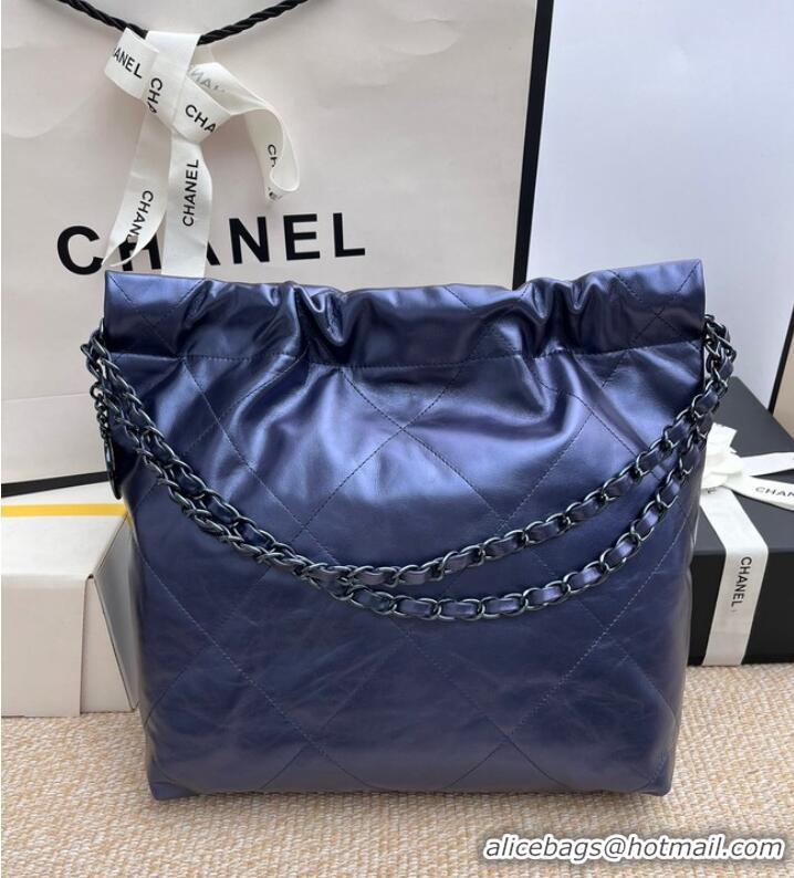 Buy Inexpensive CHANEL 22 HANDBAG AS3262 Navy Blue