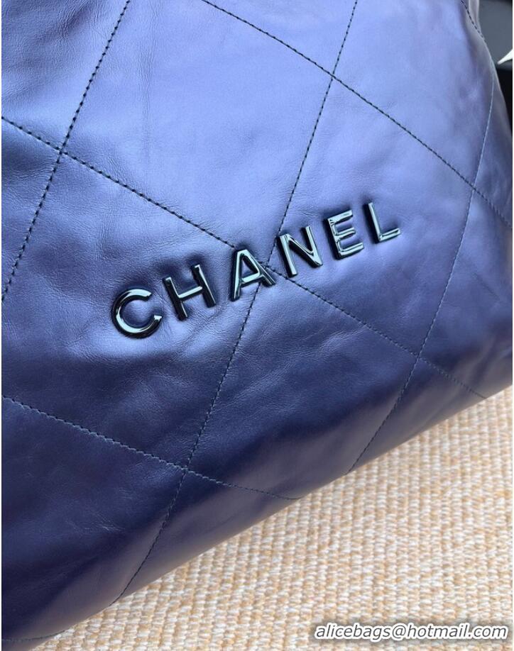 Buy Inexpensive CHANEL 22 HANDBAG AS3262 Navy Blue