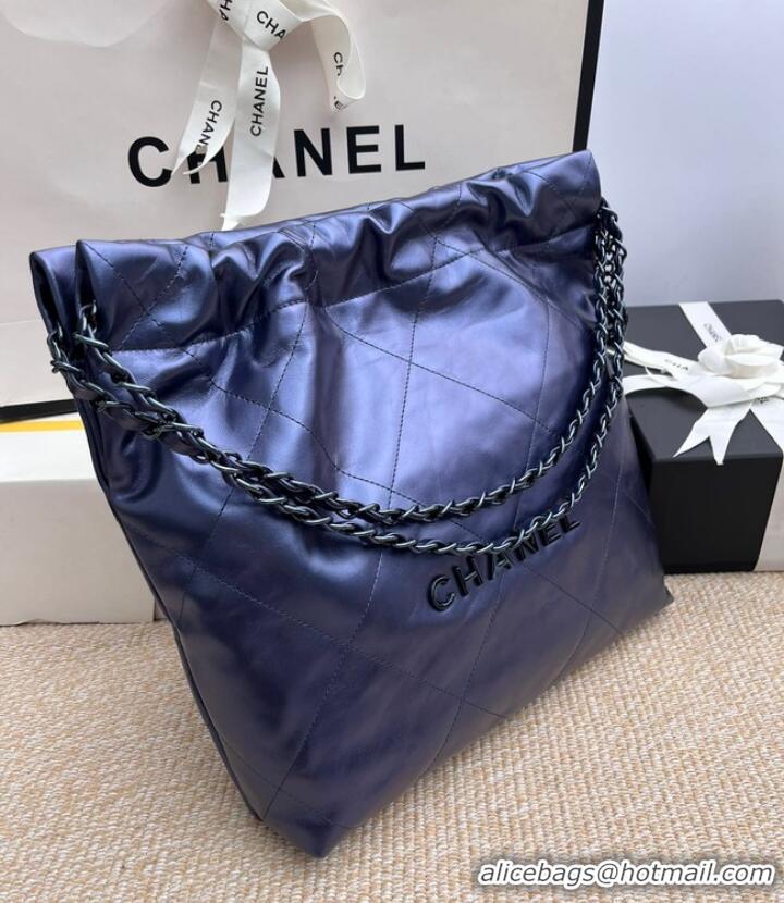 Buy Inexpensive CHANEL 22 HANDBAG AS3262 Navy Blue