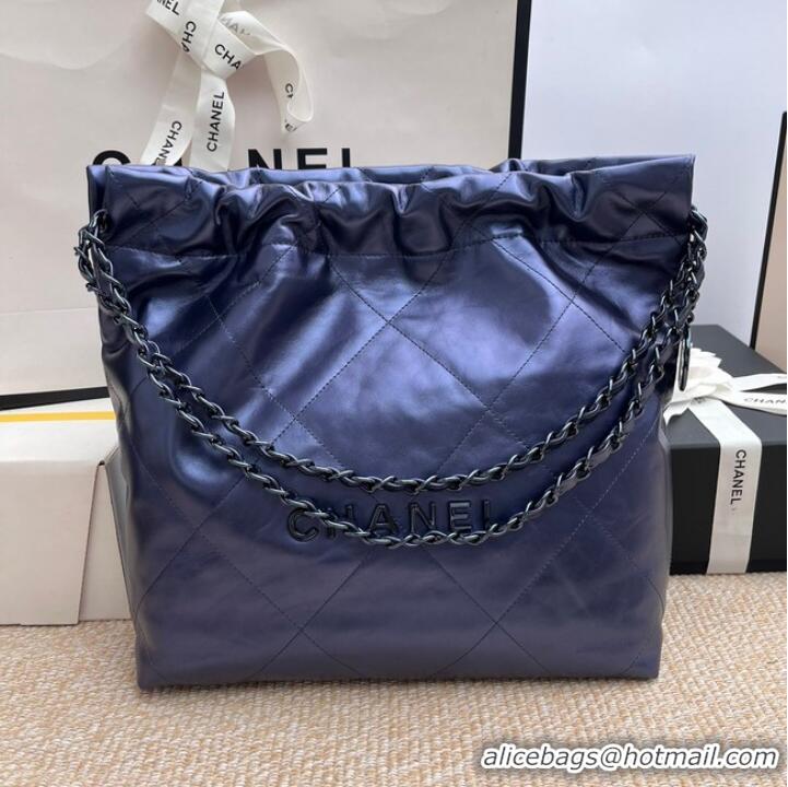 Buy Inexpensive CHANEL 22 HANDBAG AS3262 Navy Blue