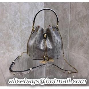 Popular Style BVLGARI Original Snake Skin Bucket Bag B287614 Silver