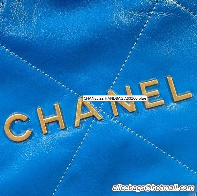 Traditional Specials CHANEL 22 HANDBAG AS3260 blue