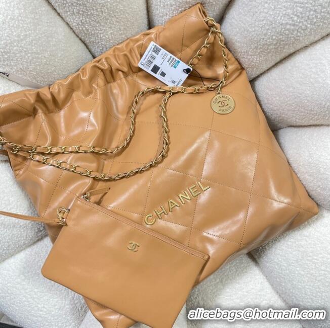 Grade Quality CHANEL 22 HANDBAG AS3262 Apricot