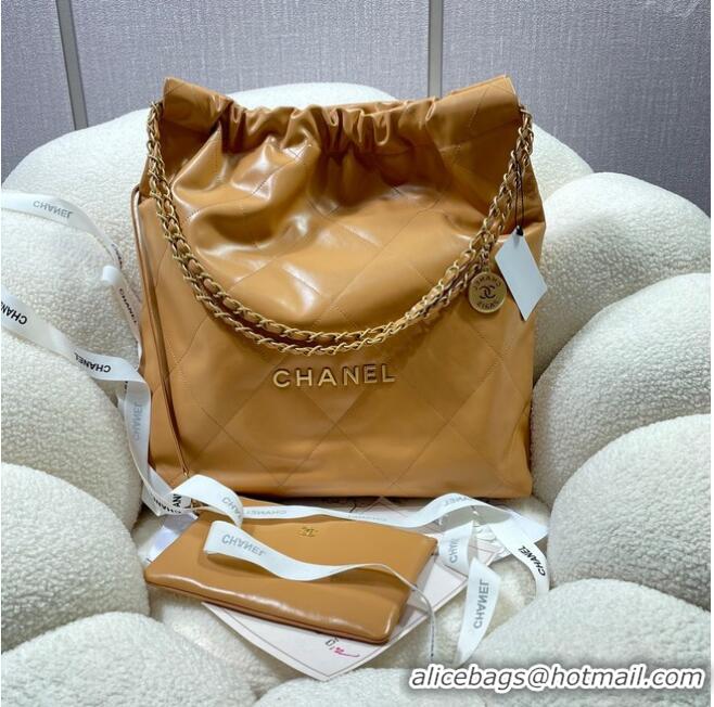 Grade Quality CHANEL 22 HANDBAG AS3262 Apricot