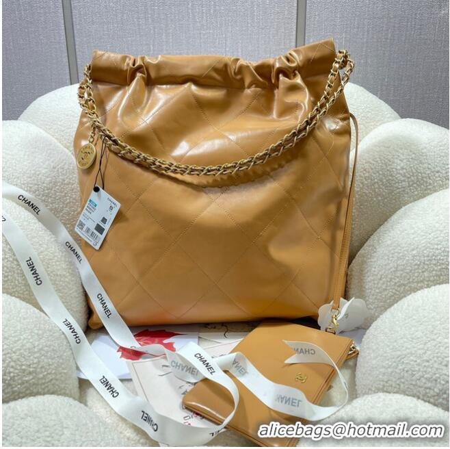 Grade Quality CHANEL 22 HANDBAG AS3262 Apricot