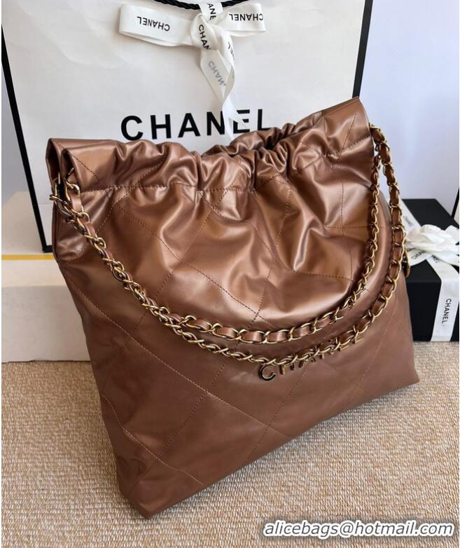 Buy Cheapest CHANEL 22 HANDBAG AS3262 brown