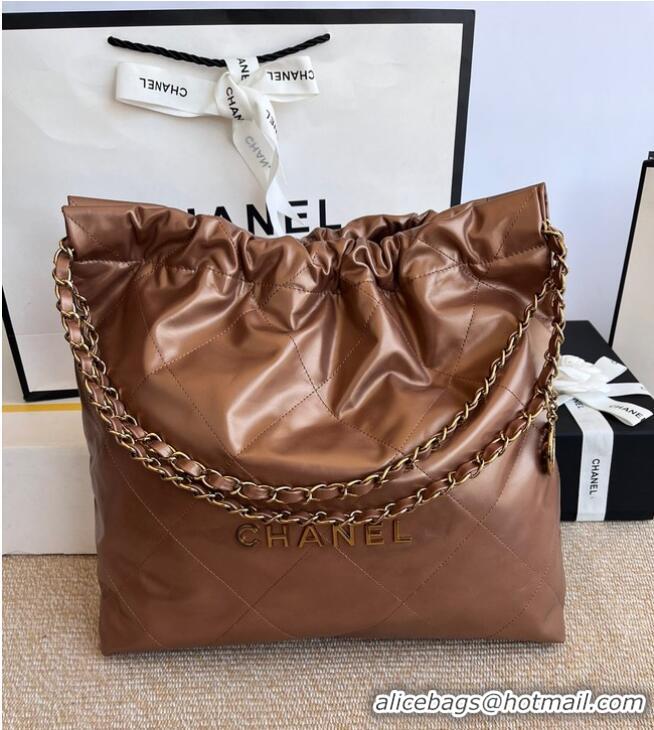 Buy Cheapest CHANEL 22 HANDBAG AS3262 brown