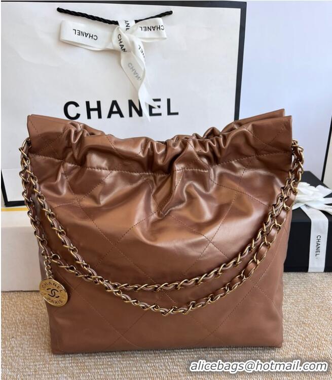 Unique Style CHANEL 22 HANDBAG AS3260 brown