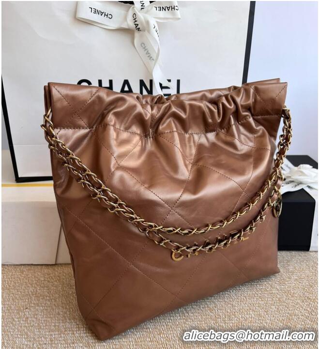 Unique Style CHANEL 22 HANDBAG AS3260 brown