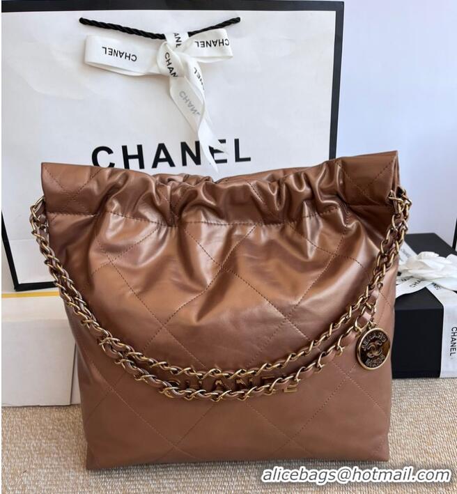 Unique Style CHANEL 22 HANDBAG AS3260 brown